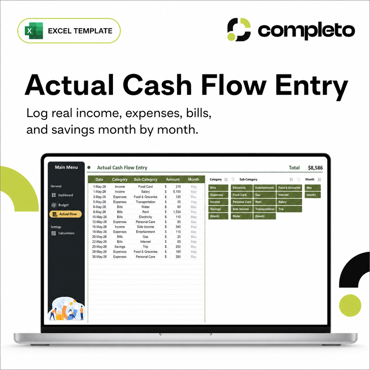 Annual Personal Budget Planner – Excel preview 3