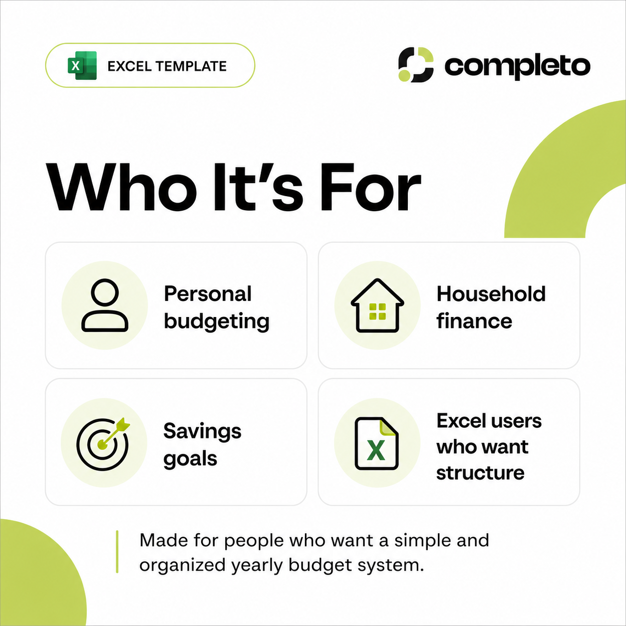 Annual Personal Budget Planner – Excel preview 5